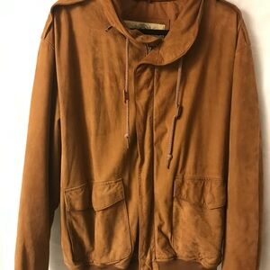 Vintage Banana Republic Brushed Leather Bomber Jacket
